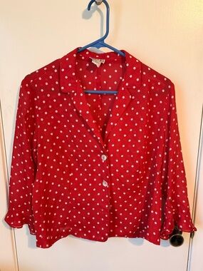 Vintage polka dot blouse